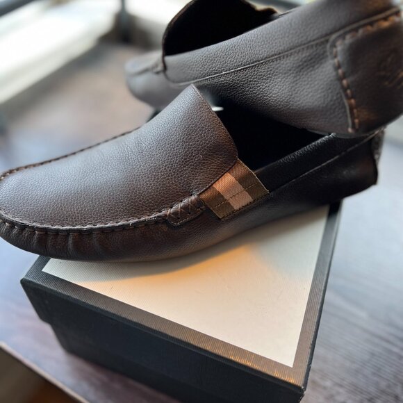 Men’s Gucci Plain Toe Moccasin Leather Loafers & Slip-ons - Picture 9 of 13